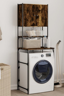 vidaXL 838975 - Armoire de machine à laver chêne fumé 68x48,5x194 cm