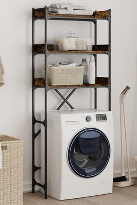 vidaXL 838980 - Washing Machine Shelf Smoked Oak 67x25x163 cm Engineered Wood
