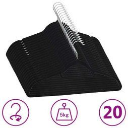vidaXL 289920 - Cintres antidérapants 20 pcs Velours