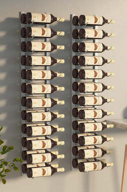 vidaXL 340885 - Casier à vin mural pour 24 bouteilles 2 pcs Fer