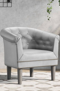 vidaXL 356498 - Fauteuil argenté similicuir