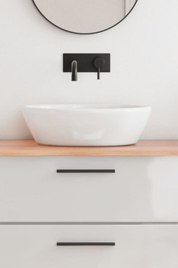 vidaXL 3156119 - Comptoir de salle de bain marron clair 80x50x2 cm bois traité
