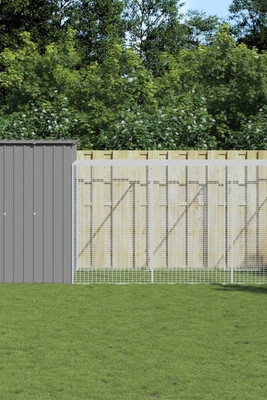 vidaXL 3189117 - Chicken Cage with Run Light 165x1067x181 cm Galvanised Steel
