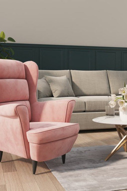 vidaXL 324063 - Fauteuil rose velours