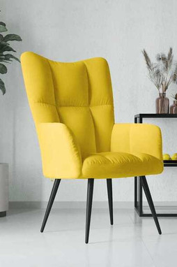 vidaXL 328080 - Chaise de relaxation moutarde Velours