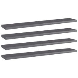 vidaXL 805216 - Bookshelf Boards 4 pcs High Gloss 60x10x1.5 cm Engineered Wood