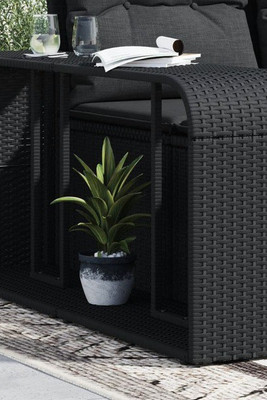 vidaXL 365981 - Storage Shelves 2 pcs Poly Rattan