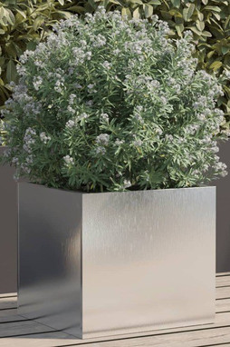 vidaXL 841543 - Planter 32x30x29 cm Stainless Steel