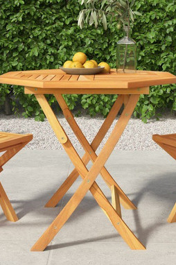 vidaXL 47418 - Table pliable de jardin 85x85x76 cm Bois de teck solide