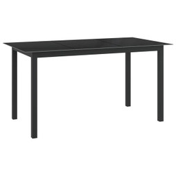 vidaXL 312201 - Table de jardin 150x90x74 cm Aluminium et verre