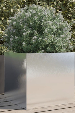 vidaXL 841555 - Planter 42x40x39 cm Stainless Steel