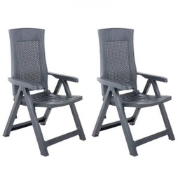 vidaXL 48761 - Chaises inclinables de jardin lot de 2 Plastique
