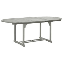 vidaXL 316839 - Table de jardin gris 200x100x75 cm bois dacacia massif