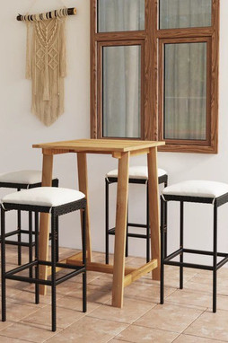 vidaXL 3067950 - Ensemble de bar de jardin avec coussins 5 pcs