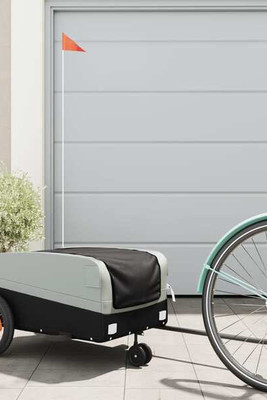 vidaXL 94056 - Bike Trailer Black and 30 kg Iron