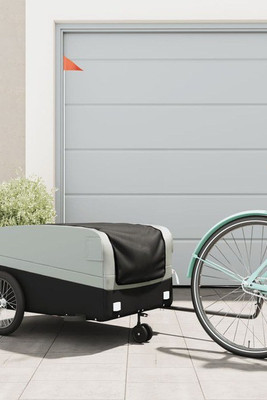 vidaXL 94063 - Bike Trailer Black and 45 kg Iron