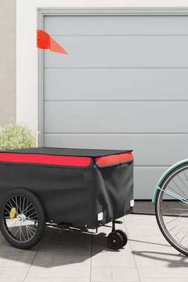 vidaXL 94111 - Bike Trailer Black and 45 kg Iron