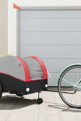 vidaXL 94153 - Bike Trailer Black and 45 kg Iron