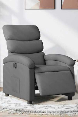 vidaXL 3205815 - Electric Recliner Chair Dark Fabric