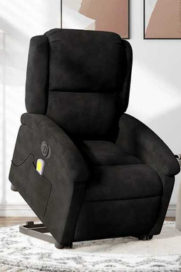 vidaXL 3205967 - Electric Stand up Massage Recliner Chair Velvet
