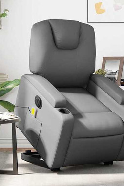 vidaXL 3205999 - Electric Stand up Massage Recliner Chair Faux Leather