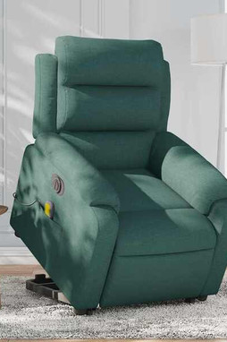 vidaXL 3206158 - Electric Stand up Massage Recliner Chair Dark Fabric