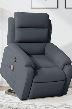 vidaXL 3206185 - Electric Stand up Massage Recliner Chair Dark Velvet