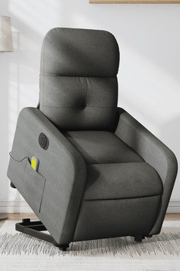 vidaXL 3206951 - Electric Stand up Massage Recliner Chair Dark Fabric