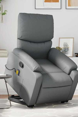 vidaXL 3206124 - Stand up Massage Recliner Chair Faux Leather