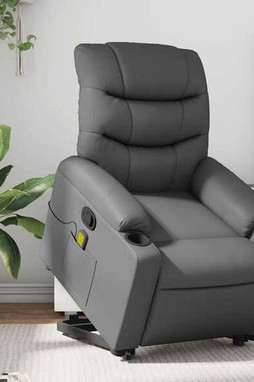 vidaXL 3206911 - Stand up Massage Recliner Chair Faux Leather