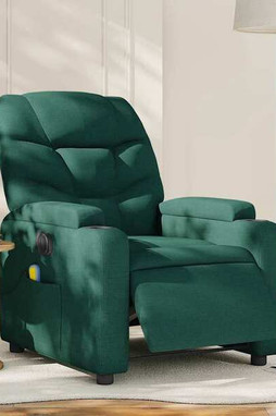 vidaXL 3206040 - Electric Massage Recliner Chair Dark Fabric