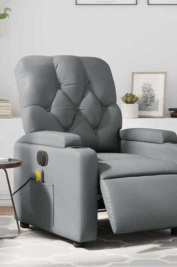 vidaXL 3206089 - Electric Massage Recliner Chair Faux Leather