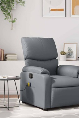 vidaXL 3205713 - Massage Recliner Chair Faux Leather