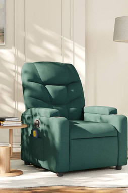 vidaXL 3206035 - Massage Recliner Chair Dark Fabric