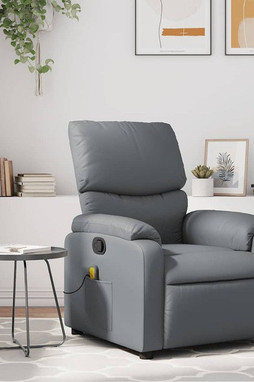 vidaXL 3206118 - Massage Recliner Chair Faux Leather