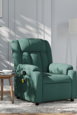 vidaXL 3206255 - Massage Recliner Chair Dark Fabric