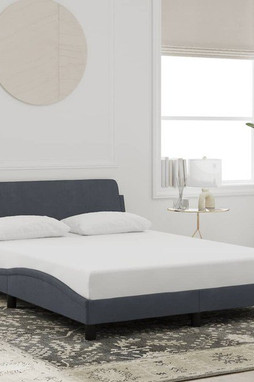 vidaXL 3207670 - Bed Frame without Mattress Dark 137x190 cm Velvet