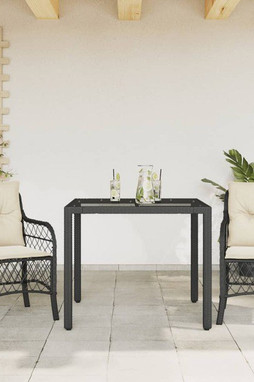 vidaXL 3212018 - 3 Piece Bistro Set with Cushions Poly Rattan
