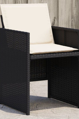 vidaXL 4007435 - Garden Chairs with Cushions 4 pcs Poly Rattan