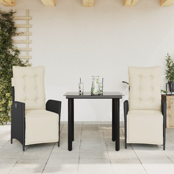 vidaXL 3213385 - Ensemble à manger de jardin avec coussins 3 pcs