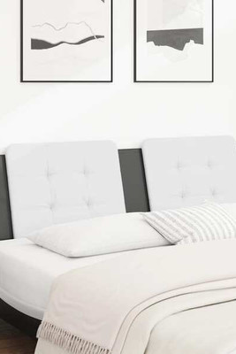 vidaXL 374882 - Headboard Cushion and Black 183 cm Faux Leather
