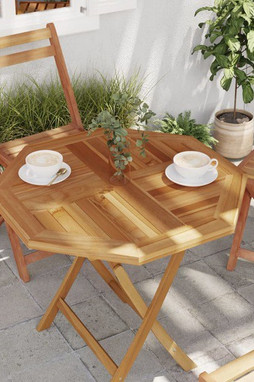 vidaXL 366665 - Table Top 70x70x2.5 cm Octagonal Solid Wood Teak