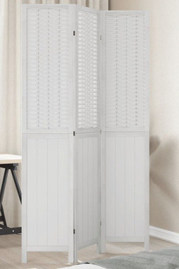 vidaXL 358719 - Room Divider 3 Panels Solid Wood Paulownia