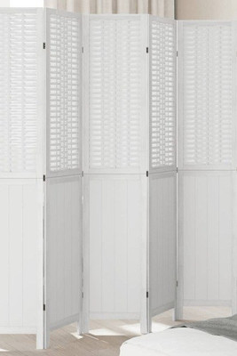 vidaXL 358731 - Room Divider 6 Panels Solid Wood Paulownia