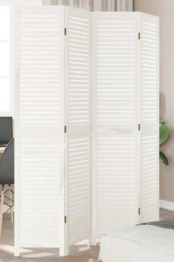 vidaXL 358835 - Room Divider 4 Panels Solid Wood Paulownia