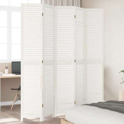 vidaXL 358840 - Room Divider 5 Panels Solid Wood Paulownia