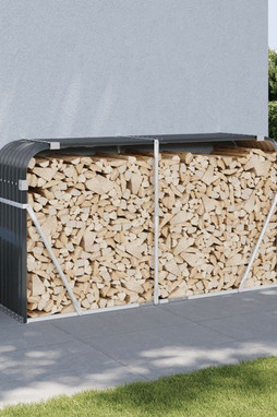 vidaXL 364564 - Log Holder 180x45x100 cm Galvanised Steel