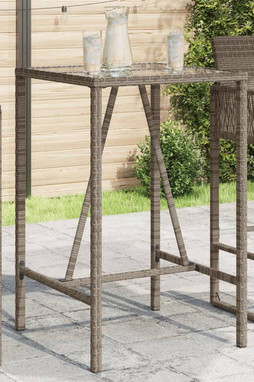 vidaXL 368695 - Outdoor Bar Table 70x70x110 cm Poly Rattan