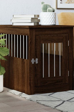 vidaXL 838322 - Dog Crate Furniture Oak 55x75x65 cm Engineered Wood