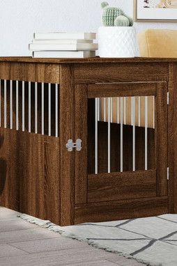 vidaXL 838336 - Dog Crate Furniture Oak 64.5x80x71 cm Engineered Wood